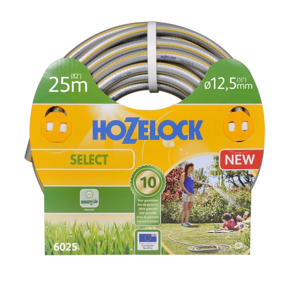 Hozelock 6025P0000 puutarhaletku 25 m PVC-muovi Harmaa, Keltainen