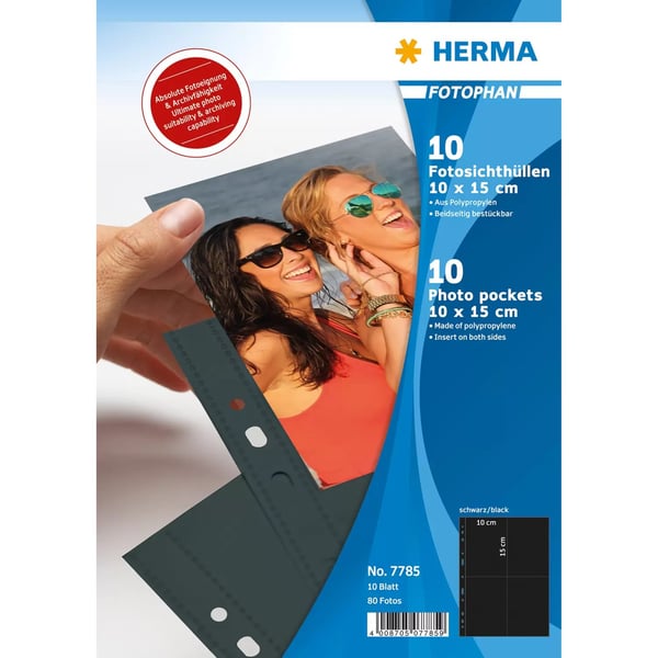 Miniatyrbild 1 av 3: HERMA 7785 plastfickor 100 x 150 mm Polypropylen (PP) 10 styck
