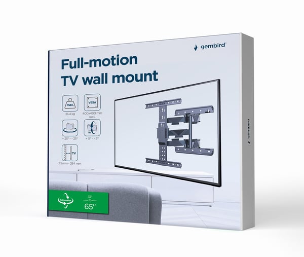 Pikkukuva 5 / 5: Gembird WM-65ST-01 TV-kiinnike 165,1 cm (65") Musta