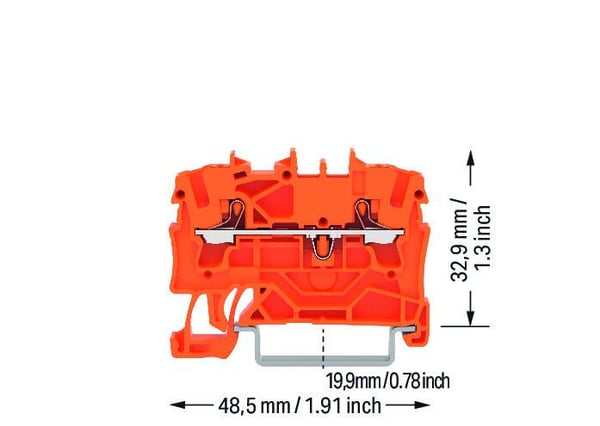 Wago 2202-1202 termisk blok Orange