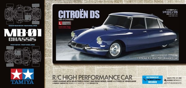 Tamiya Citroen DS Radio-kontrolleret (RC) model Bil Elektrisk motor 1:10