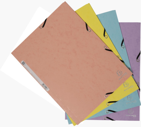 Exacompta 55560E folder Pressboard Forskellige farver, Blå, Koral, Grøn, Mauve, Gul A4