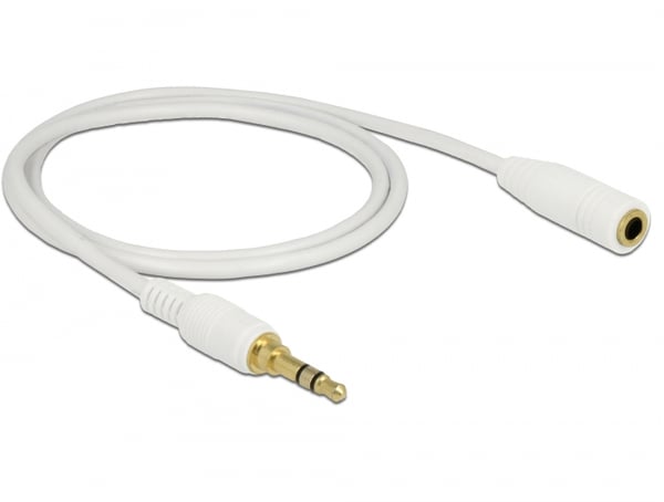 DeLOCK 85577 lydkabel 1 m 3.5mm Hvid