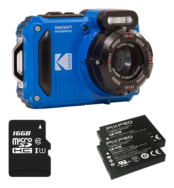 Miniatyrbild 9 av 9: Kodak PIXPRO WPZ2 1/2.3" Kompaktkamera 16,76 MP BSI CMOS 4608 x 3456 pixlar Blå
