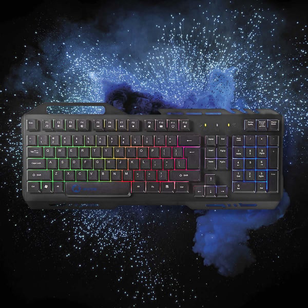 Miniatyrbild 4 av 6: Nedis GKBD200BKUS tangentbord Spela USB QWERTY Amerikanskt internationellt Svart