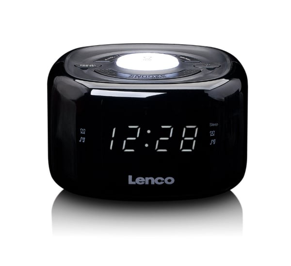 Miniatyrbild 1 av 3: Lenco CR-12BK Klockradio Digital Svart