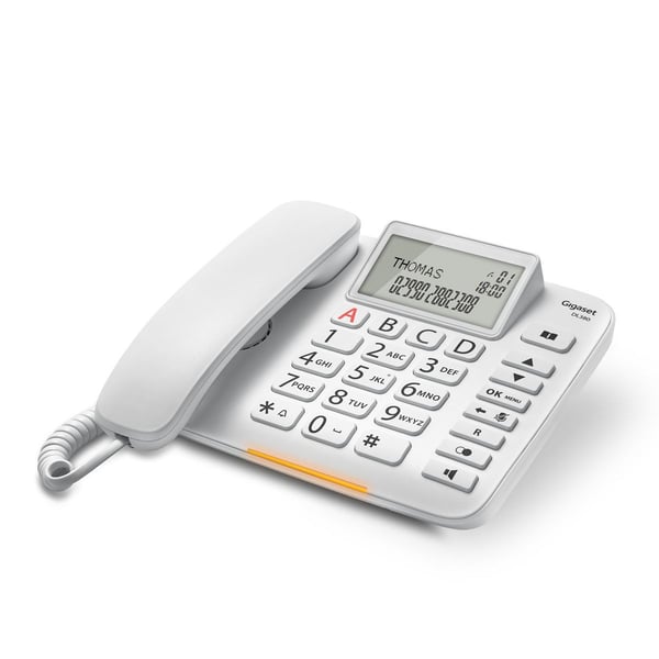 Gigaset DL380 Analog telefon Nummervisning Hvid