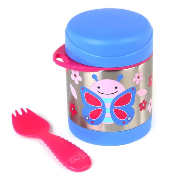 Skip Hop SH252381 ruoansäilytysrasia Pyöreä Purkki 0,325 L Sininen, Vaaleanpunainen, Ruostumaton teräs