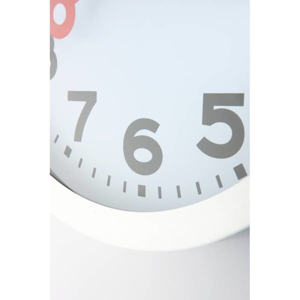 NeXtime 3998AR Væg- og bordur Kvartsur Cirkel Aluminium, Sort, Rød, Hvid