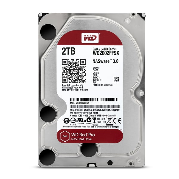 Miniatyrbillede 5 af 11: Western Digital Red Pro harddisk 2 TB 7200 rpm 64 MB 3.5" Serial ATA III
