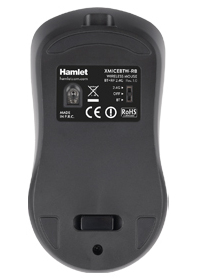 Hamlet XMICEBTW-RB hiiri Koti Molempikätinen RF Wireless + Bluetooth Optinen 1600 DPI