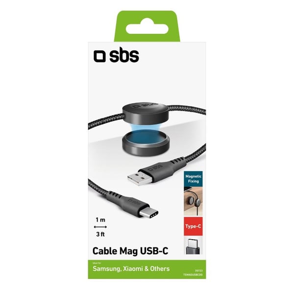 Pikkukuva 2 / 2: SBS TEMAGUSBCDG USB-kaapeli 2 m USB A USB C Musta
