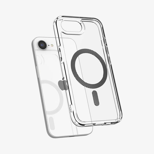 Spigen Ultra Hybrid (MagFit) mobiltelefon etui 15,5 cm (6.1") Cover Kulfiber, Transparent
