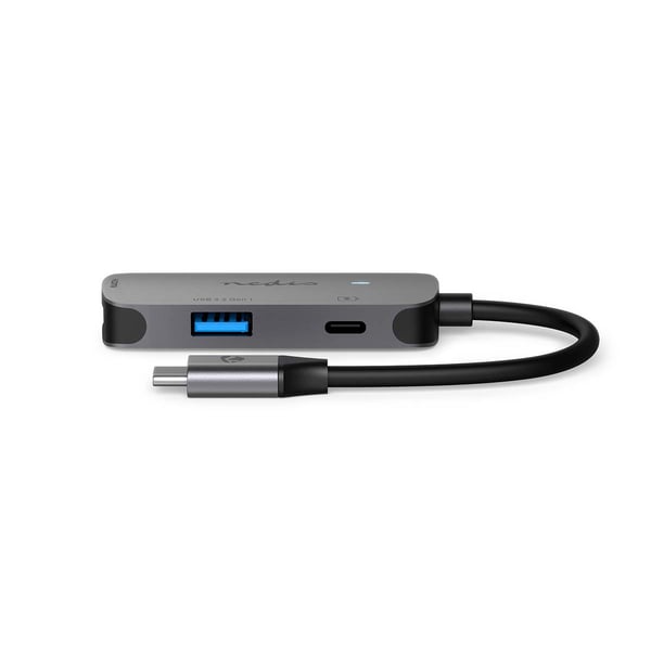 Nedis CCGB64230GY01 gränssnittshubbar USB 3.2 Gen 1 (3.1 Gen 1) Type-C 5000 Mbit/s Grå