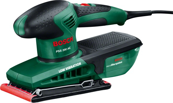 Bosch PSS 200 AC Rundslipmaskin 24000 OPM Svart, Grön 200 W