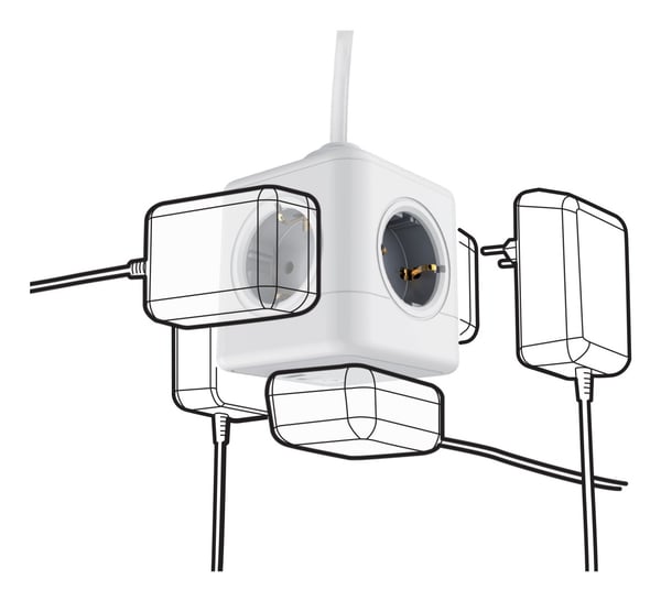 JOCCA 1577 smart strømskinne 3 AC stikkontakt(er) 1,5 m 2 3680 W Hvid
