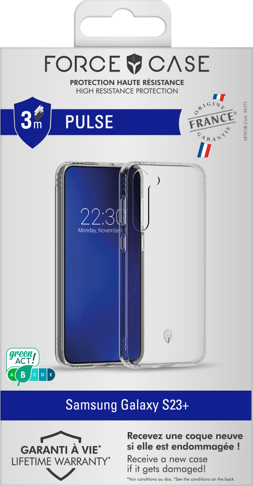 Miniatyrbillede 4 af 5: FORCE CASE FCPULSGS23P mobiltelefon etui Transparent