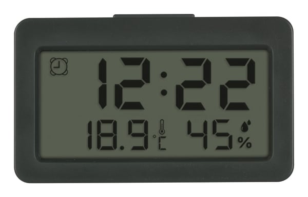 TFA-Dostmann 60.2045.10 vækkeur Digital alarmur Sort