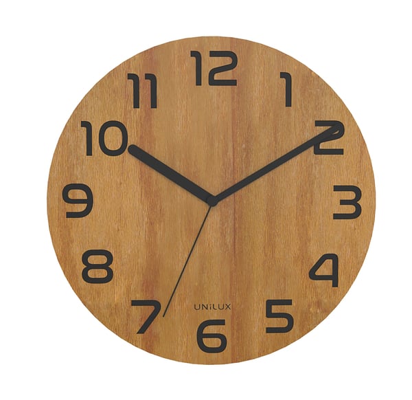 Unilux Palma Quarts-klocka Rund Bamboo