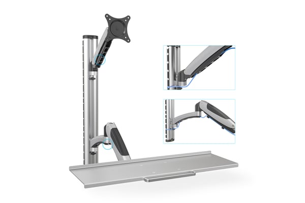 Miniatyrbillede 2 af 5: Digitus DA-90354 skærmbeslag og -stativer 68,6 cm (27") Væg Sølv