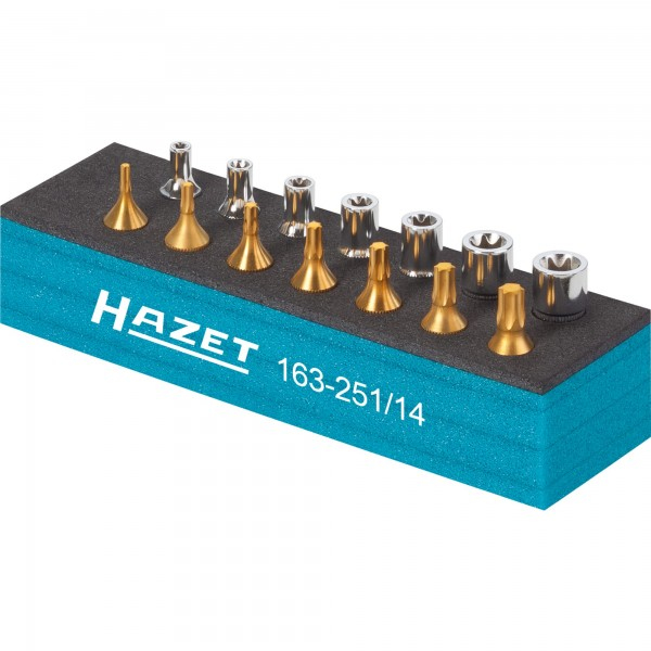 HAZET 163-251/14 stiksæt Topnøglesæt