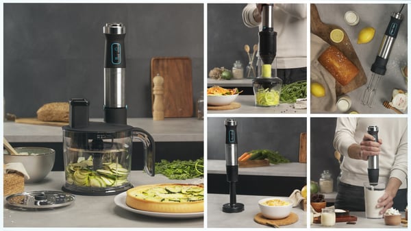 Miniatyrbillede 3 af 10: Cecotec Power TitanBlack 1500 XL TotalMix Nedsænkning blender 1500 W Sort, Grøn, Rustfrit stål