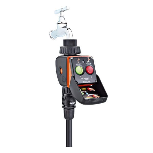 Claber Aquauno Pratico Sort, Orange 12 bar Digital vandingstimer