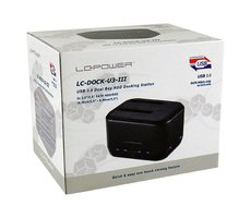 LC-Power LC-DOCK-U3-III tallennusaseman telakointiasema USB 3.2 Gen 1 (3.1 Gen 1) Type micro-B Musta