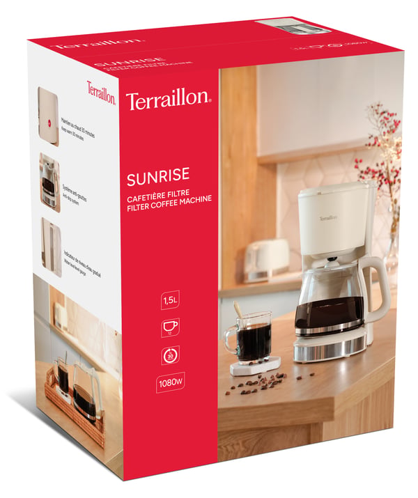 Pikkukuva 2 / 4: Terraillon SUNRISE Puoliautomaattinen Suodatinkahvinkeitin 1,5 L