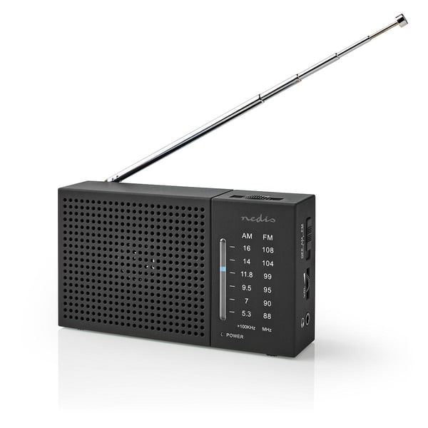 Nedis RDFM1200BK radioapparater Bärbar Analog Svart