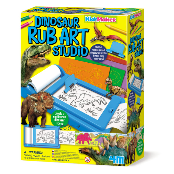 4M Dinosaur Rub Art Studio Rullende kunstbord