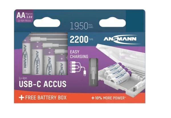 Ansmann 1312-0044 husholdningsbatteri Genopladeligt batteri AA Lithium-Ion (Li-Ion)