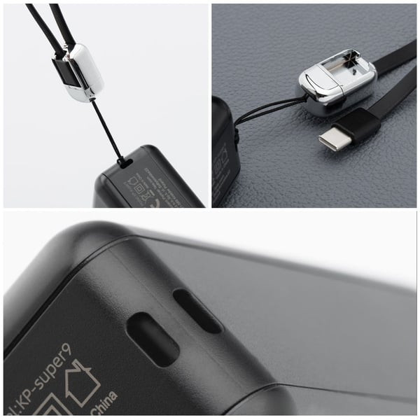 Miniatyrbillede 7 af 13: Forcell 5903396375378 powerbank 15000 mAh Trådløs opladning Sort