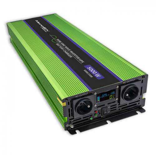 Qoltec Monolith strømadapter og vekselret Automatisk 5000 W Grøn
