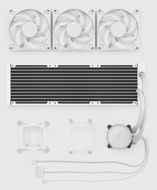 Fractal Design Radius 360 RGB White Suoritin All-in-one-nesteenjäähdytin 12 cm Valkoinen 1 kpl