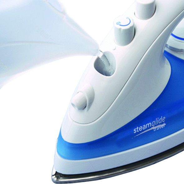 Russell Hobbs Úti vasaló Dampstrygejern Rustfri strygesål 850 W Blå, Hvid