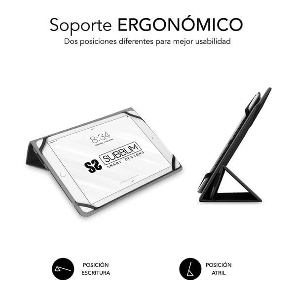 SUBBLIM SUB-CUT-2FC001 iPad-fodral 25,6 cm (10.1") Folio Svart