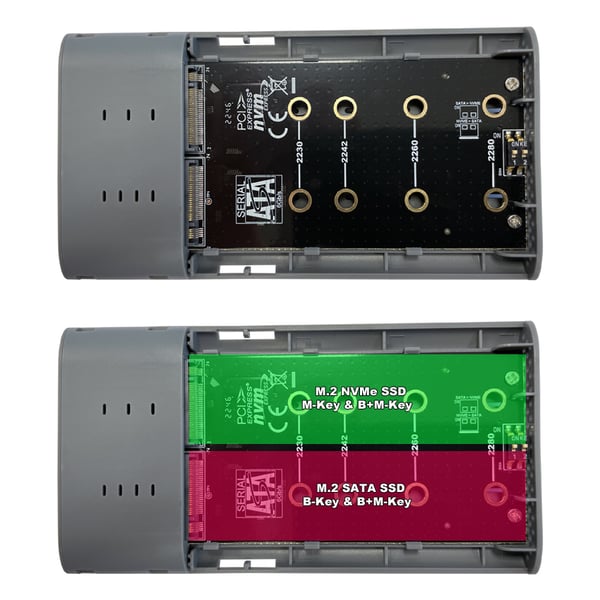 Miniatyrbillede 11 af 12: LC-Power LC-DOCK-C-M2 drevkabinet SSD kabinet Anthracit M.2