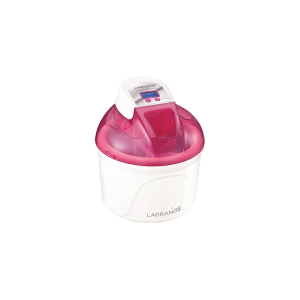 Miniatyrbillede 1 af 5: LAGRANGE 409001 Traditionel ismaskine 1,5 L 12 W Lyserød, Hvid