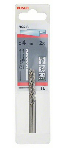Miniatyrbillede 2 af 2: Bosch 2 608 585 916 borehoved Spiralbor 2 stk