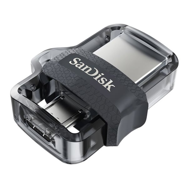 Pikkukuva 6 / 6: SanDisk 173386 USB-muisti 128 GB USB Type-A / Micro-USB Musta, Läpinäkyvä
