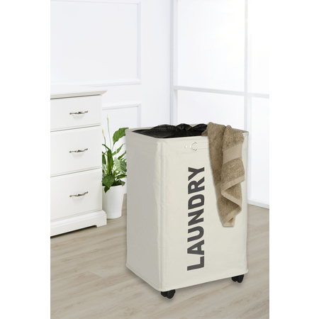 Miniatyrbillede 2 af 3: WENKO 3450110100 vasketøjskurv 79 L Rektangulær Polyester, Polypropylen (PP) Beige
