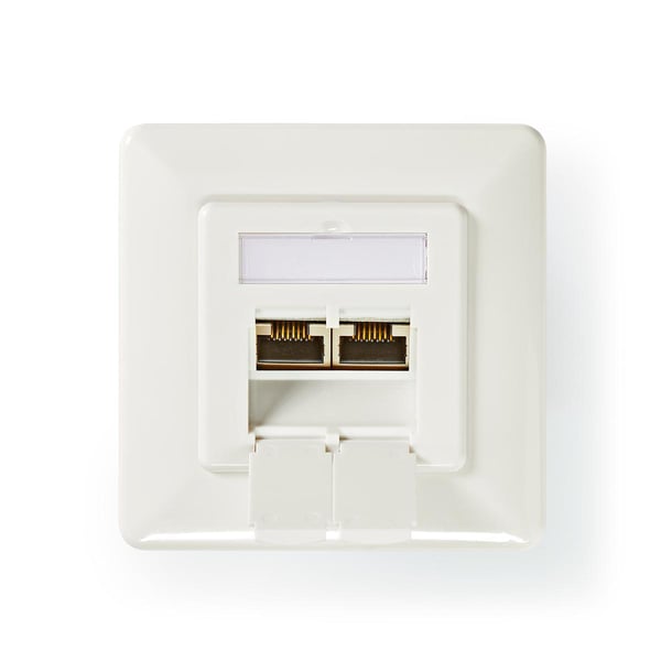 Nedis CCGP89250IV stikkontakt 2 x RJ-45 Hvid