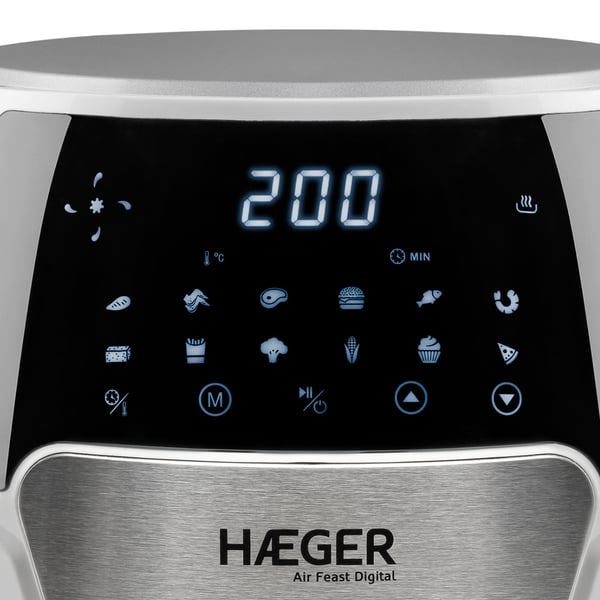 Miniatyrbillede 3 af 6: Haeger AF-D42.007A frituregryde Enkelt 4,2 L 1500 W Varmluftsteger Hvid