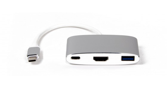 Miniatyrbillede 2 af 4: LMP 15090 dockingstation USB 3.2 Gen 2 (3.1 Gen 2) Type-C Sølv, Hvid