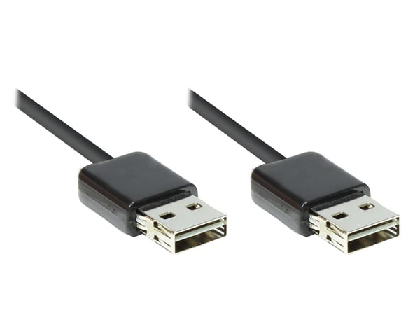 Alcasa 2212-EU010 USB-kabel USB 2.0 1 m USB A 0,48 Gbit/sek. Sort