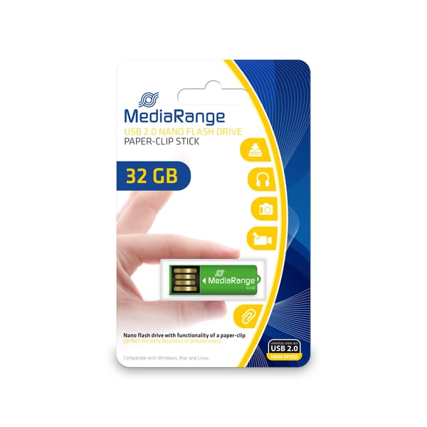 MediaRange MR977 USB-muisti 32 GB USB A-tyyppi 2.0 Vihreä MediaRange MR977 USB-muisti 32 GB USB A-tyyppi 2.0 Vihreä