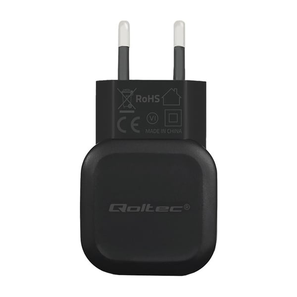 Qoltec 50184 mobiililaitteen laturi Kuulokkeet, Kuulokkeet, Voimapankki, Älypuhelin, Tabletti Musta AC, DC Sisätila