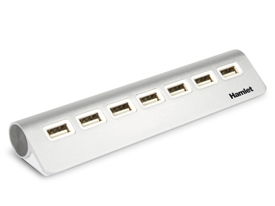 Hamlet XHUB7020AL interface hub USB 2.0 480 Mbit/s Aluminium