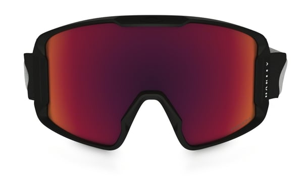Pikkukuva 5 / 5: Oakley Line Miner talviurheilulasit Musta Unisex Punainen Pyöreä linssi